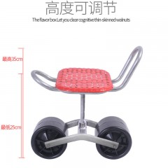 升級(jí)款大棚移動(dòng)采摘車(chē)360度旋轉(zhuǎn)懶人凳子干活板凳升降懶漢車(chē)遮陽(yáng)
